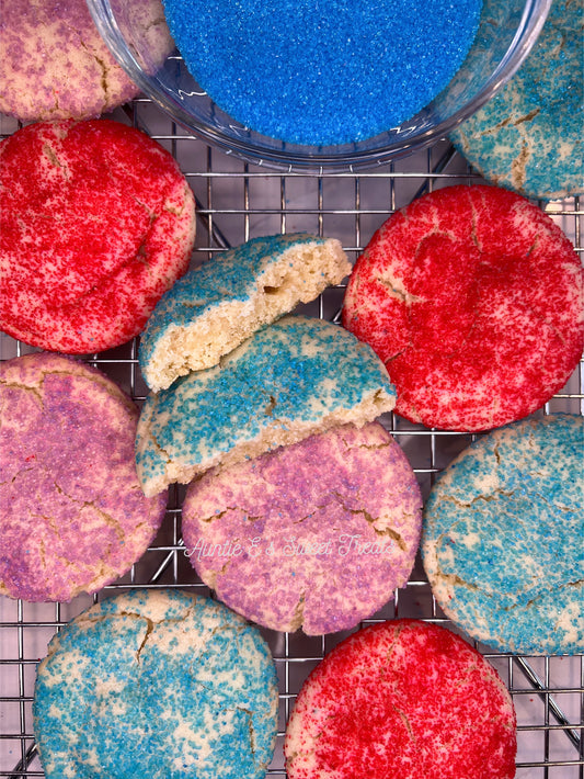 Sugar Cookies Rolled in Sugar Sprinkles